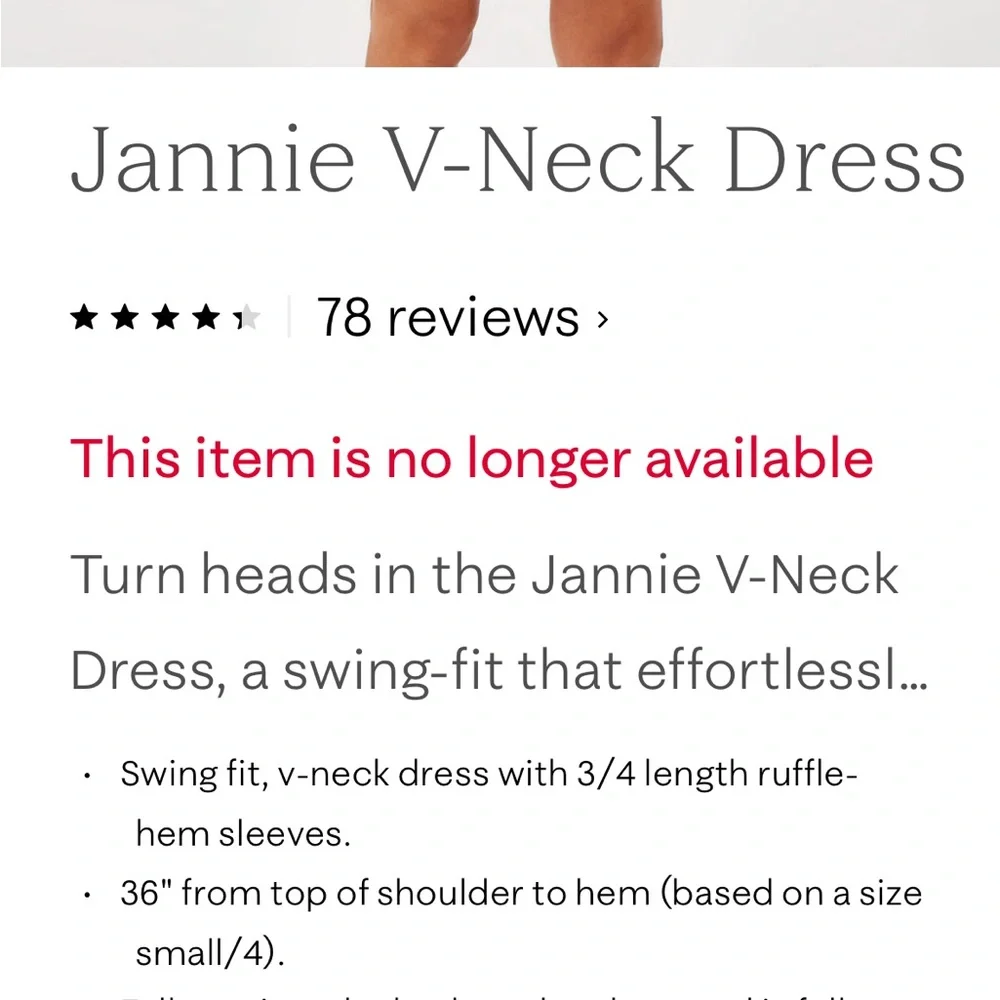 Lilly Pulitzer Jannie 3/4 Sleeve Dress NWT - Picture 6 of 6